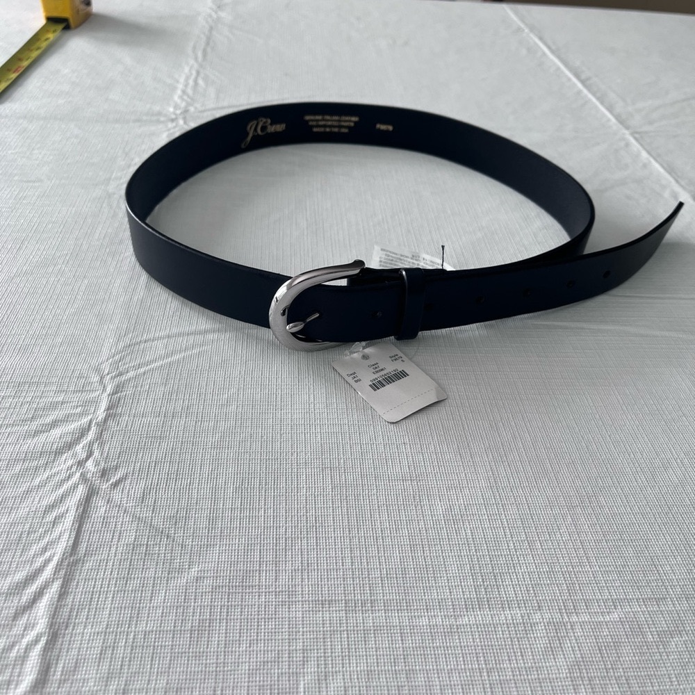 NWT J.Crew Black Leather Belt